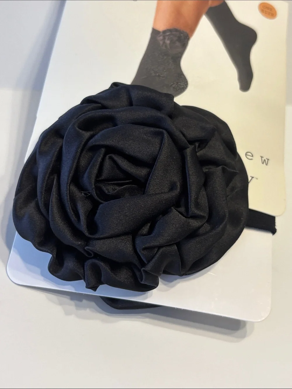A New Day Black Rosette Detail Fashion Anklet Socks